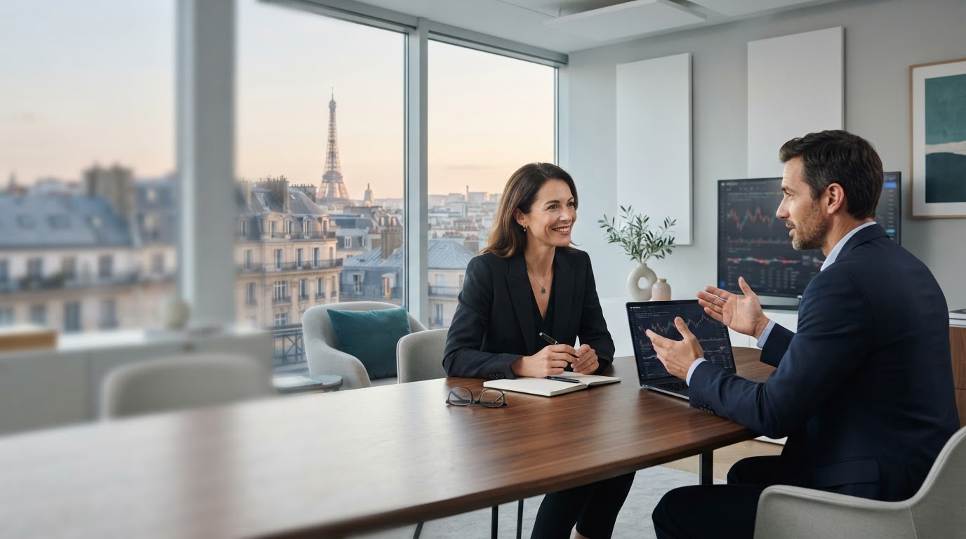 Vérane Parténoire — visualisation de données financières analysées par intelligence artificielle